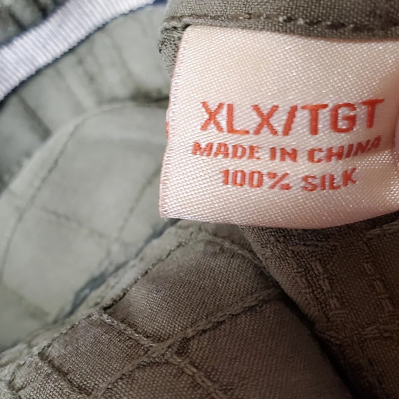 Tommy Bahama  Shirt Olive Green Silk Button Front XLX - Picture 3 of 13